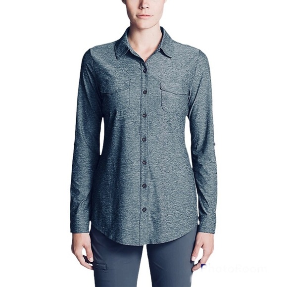 Eddie Bauer Tops - Eddie Bauer Infinity shirt. Moisture wicking sun protection stretchy long sleeve